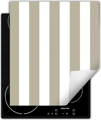 Produktbild von DarHaus Herdabdeckplatte 45x52 cm Anti Rutsch Matte Aufrollbar, grau - Streifen