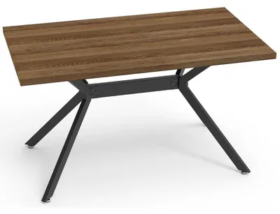 Obrázok produktu pre Jedálenský stôl, drevo, 140 x 80 x 76 cm, tmavá kresba dreva, odolný voči poškriabaniu