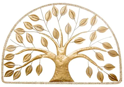 Metall-Wanddeko gold 120x5,5x80 cm