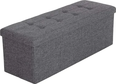 Produktbild von Dunkelgrauer MDF-Lagerungshocker - 15 T x 43 B x 15 H