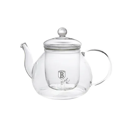 Produktbild von Kanne Teekanne Teekrug Krug Berlinger Haus BLACK SILVER ETERNAL mit Sieb Glas 1 l HOMLA