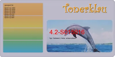 Produktbild von black Farbband 4.2-S015016 kompatibel mit Epson S015262 [ S015016 ]