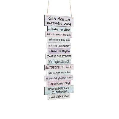 Produktbild von CEPEWA Wandbild Lebenseinstellung 15x41cm, weiß