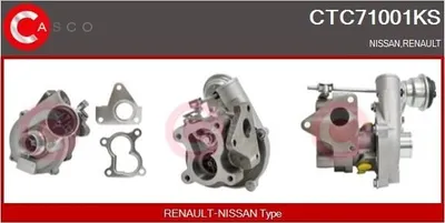 Produktbild von CASCO Turbolader CTC71001KS für RENAULT Clio III Schrägheck (BR0/1 CR0/1)