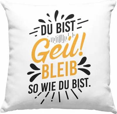 Produktbild von Trendation - Deko-Kissen mit Füllung 40x40 Dankeschön Abschiedsgeschenk  Deko-Kissen mit Füllung 40x40 zum Abschied Kollege Du Bist Geil Bleib So Wie Du Bist (Rosa)