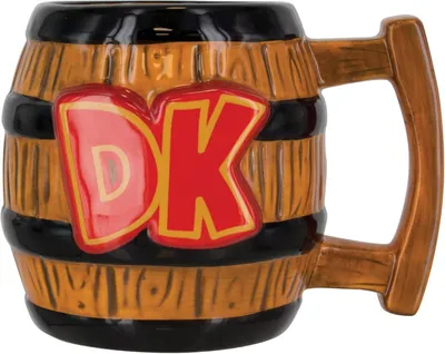 Imagen del producto de Taza 3D Barril Donkey Kong Nintendo Cerámia 400 mls