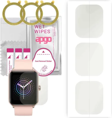 Produktbild von apgo 3 Stück Schutzfolie, Matt, kompatibel mit Ulefone Watch Pro Smartwatch, Hydrogel Displayschutzfolie mit Positionierhilfe, Displayfolie, robust und kratzfest