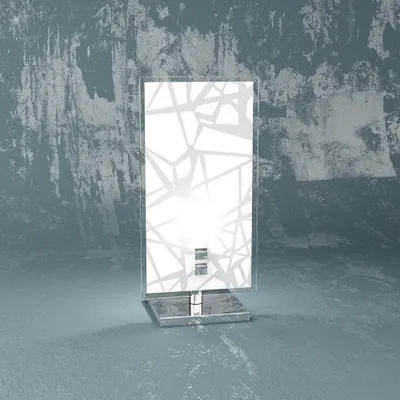 Image de Abatjour Contemporary Stripes Metal White Silkscreened Glass 1 Light G9