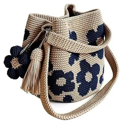 Image de Sac de courses en tissu, design à cordon de serrage, sac à main portable et décontracté, couleur bleue