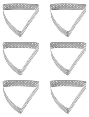 6 Sektor-Kuchenformen 8 cm, Edelstahl, Backformen