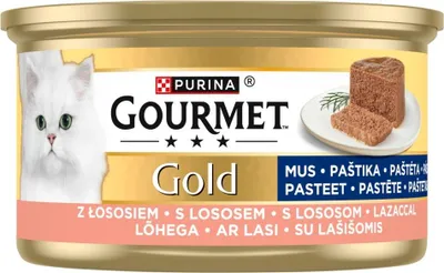 Produktbild von PURINA GOURMET GOLD Nassfutter für Katzen Mousse mit Lachs 85g