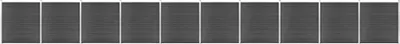 Image de Ensemble de panneau de clôture WPC 1737x186 cm Noir