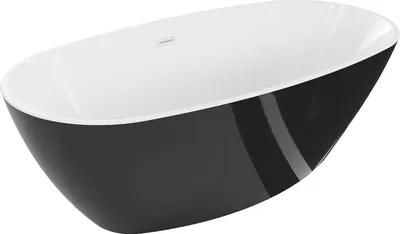 Obrázok produktu pre Voľne stojaca vaňa Mexen Eris 170 x 80 cm, biela/čierna, biely prepad – 53441708075-20