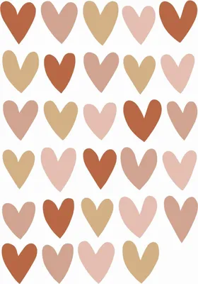 Immagine prodotto di ESTAhome adesivo da parete cuori terracotta, rosa e beige 47.5 x 66 cm