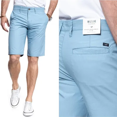Obrázek produktu pro MUSTANG pánské, šortky CHINO SHORT, slim fit, W30, modré, šortky, kalhoty,