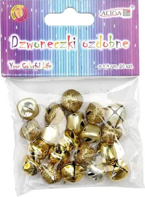 Obrázek produktu pro zlaté ozdobné zvonky 1,5cm 20ks | DZW-1636