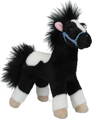 Obrázok produktu pre Plyšový kôň Miss Melody čierny biely 18 cm
