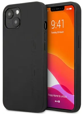 Obrázok produktu pre Etui Amg Leather Hot Stamped Na Iphone 14 Plus - Čierne
