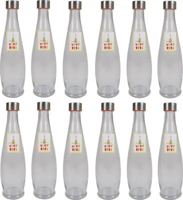 Produktbild von BURI 12x Glasflasche 1L mit Schraubdeckel Flasche Schraubverschluss Saft Most Flasche