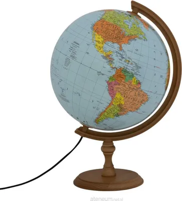 Image de Globe politique illuminé 32cm en anglais