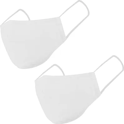 Produktbild von Mehrweg Stoffmaske Weiss Waschbar Mundmaske Behelfsmaske Mundbedeckung Gesichtsmaske Stoff Mund Nasen Maske Mehrwegmaske