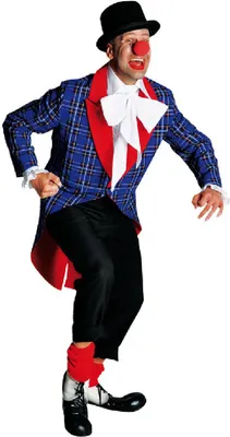 Produktbild von M210249-14-L blau-rot Herren Clown Frack Clown Kostüm Gr.L
