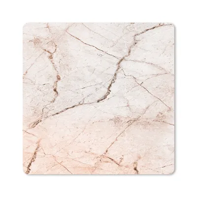 Produktbild von MuchoWow® Mauspad Mousepad Roségold - Marmor - Stein - Design 20x20 cm - Mousepads - Maus Mat - Pad - Mausunterlage - Desk Mat - Bureauartikeln
