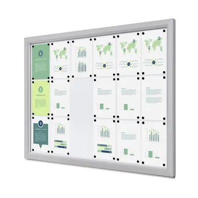 Produktbild von Showdown Displays Abschließbarer Schaukasten SLIM Outdoor - 18x DIN A4