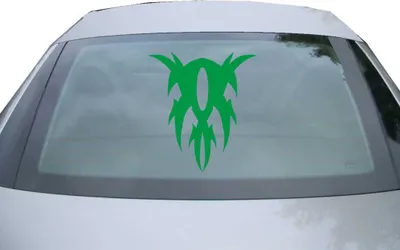 Produktbild von Indigos UG - Aufkleber Heckscheibe & Motorklappe DE7111 - grün - 600x545 mm - Yuuzhan Vong - Auto Scheiben Fenster Heckklappe Tuning Racing JDM - Die cut