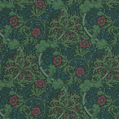 Produktbild von Profhome 390591-GU Blumen Tapete Floral matt grün schwarz rot petrol 5,33 m2