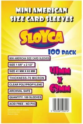 Produktbild von Koszulki Mini Amerikanisch 41x63mm (100Stk) SLOYCA