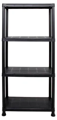 Produktbild von Steckregal 60 x 30 x 131 (H) cm, 4 Böden, Kunststoffregal, bis zu 80 kg, Lagerregal (1 Stück)