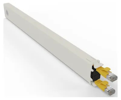 Productafbeelding van PATCHBOX.ONE 8RU, CAT.6A STP, cassette, geel, 0,8 meter