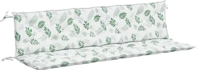 Produktbild von vidaXL Gartenbank-Auflagen 2 Stk. Blattmuster 200x50x7 cm Stoff