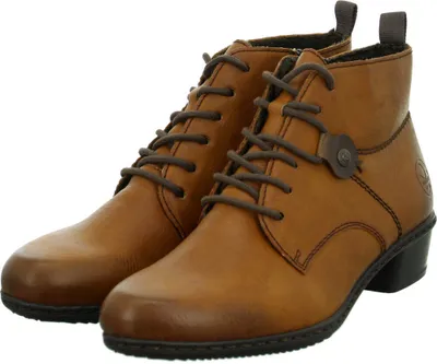 Produktbild von Rieker Damen Stiefeletten Schnürboots Blockabsatz Y0742-24, Größe:38 EU, Farbe:Braun
