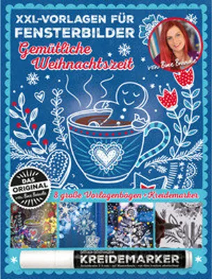 Produktbild von XXL Vorlagen für Fensterbilder, Gemütliche Weihnachtszeit von Bine Brändle