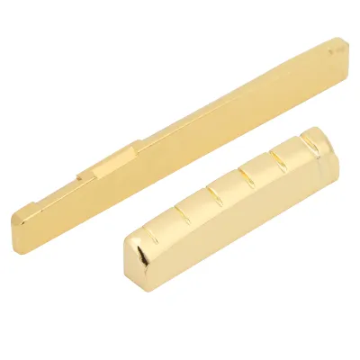 Obrázok produktu pre Gitarová matica a sedlo,Ľudová gitarová matica,Mosadzná matica 6 strún,Gitarové sedlo,Mosadzné gitarové sedlo,Príslušenstvo pre hudobné nástroje