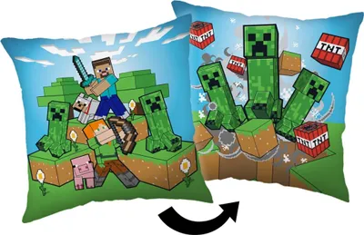 Produktbild von Minecraft Creeper Chaos Dekokissen 40x40 cm
