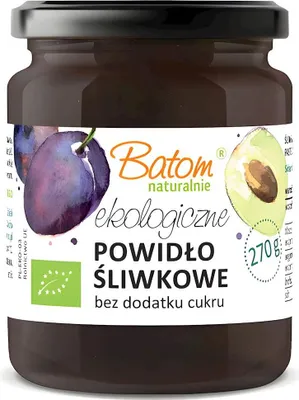 POWIDŁA ZE ŚLIWKI WĘGIERKI BEZ DODATKU CUKRÓW BIO 270 g - BATOM