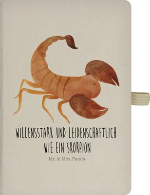 Produktbild von Mr. & Mrs. Panda Reisetagebuch Sternzeichen Skorpion - Transparent - Geschenk, Tagebuch, Kladde, Geburtstag November, Oktober, din a5 notizbuch, Skorpione, Journal