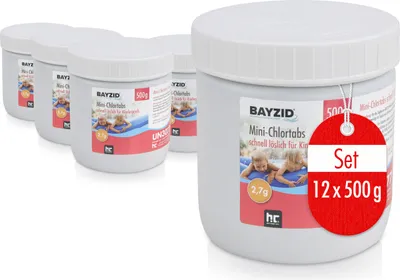 Produktbild von 12x 500 g BAYZID® Mini - Chlortabs 2,7 g für kleine Pools