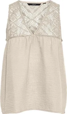 Immagine prodotto di Vero Moda Chris Camicetta senza maniche Beige M Donna Beige M