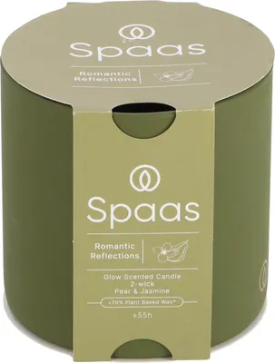 Produktbild von Spaas Glow Duftkerze 2 Dochte 55h – romantische Reflexionen | 3 Stück
