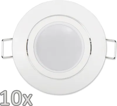 Produktbild von Einbauleuchten-Set McShine, 10xRahmen, 10xLED-Modul, 5W, 440lm, 230V, weiß