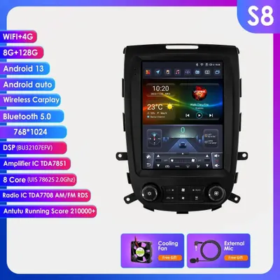 Image de Autoradio - Lecteur multimédia - Système de navigation GPS - Autoradio 2DIN - Compatible Apple CarPlay et Android Auto - Écran tactile de 9,7 pouces