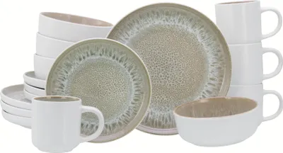 Produktbild von CreaTable, 24715, Nordic Fjord Sand Weiss, Kombiservice 16-tlg, Steinzeug