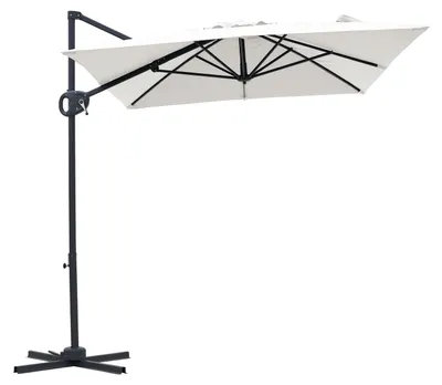 Produktbild von AXI Luma Ampelschirm Rechteakig 200x300 cm in Anthrazit/Beige | Sonnenschirm für Garten / Terrasse, UV-schützendes Schirmtuch UPF-Wert von 30+ |