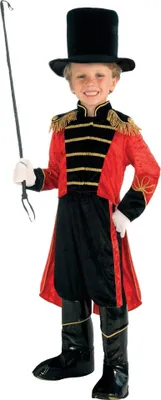 Produktbild von Bristol Novelty Kinder Zirkusdirektor-Kostüm BN1403 (S) (Rot/Schwarz)