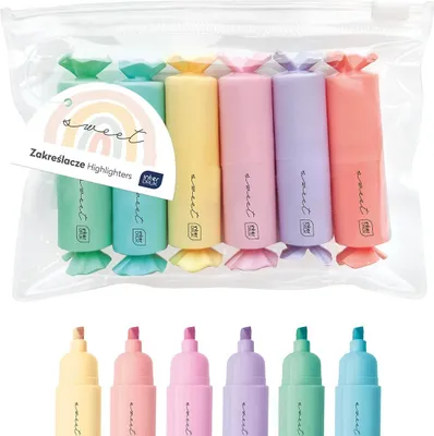 Obrázok produktu pre Interdruk zvýrazňovač Candy 6 farieb