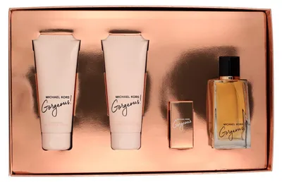Zdjęcie produktu dla Michael Kors Gorgeous! EDP 100 ml + EDP MINI 5 ml + SG 100 ml + BL 100 ml W